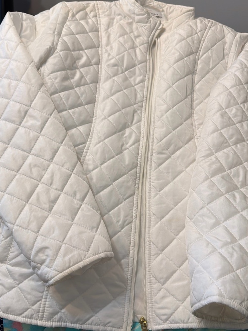 Kim Rogers White Quilted Puffer Jacket